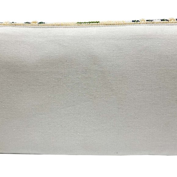 Green Striped Beaded Crossbody Chain Clutch Handbag Bag NEW - Picture 6 of 8